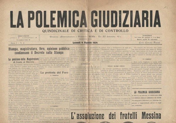 La Polemica Giudiziaria N. 4