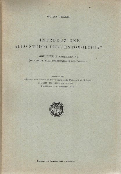 Introduzione allo studio dell'Entomologia