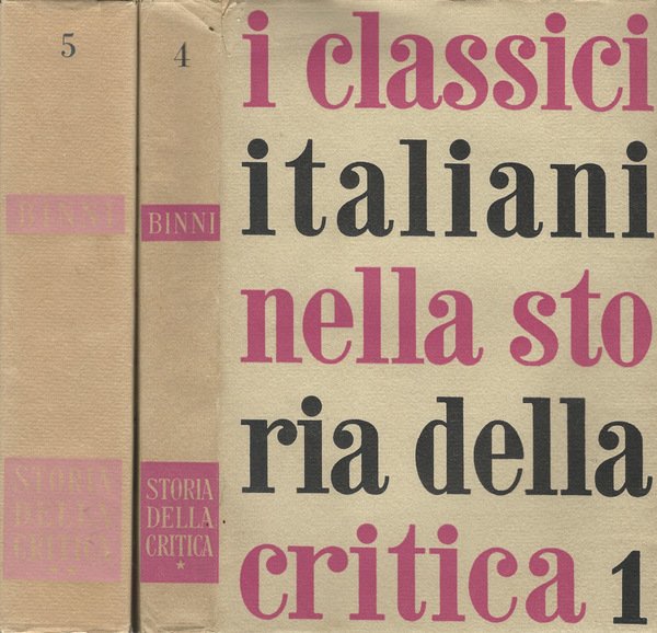 I classici italiani nella storia della critica. Vol. I e … | Immagine principale