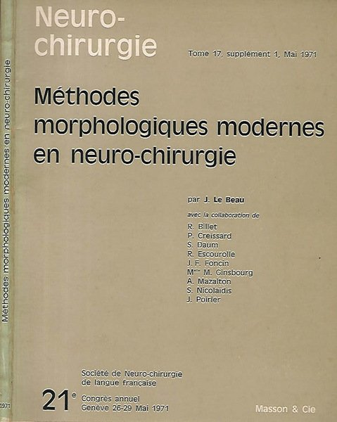 Methodes morphologiques modernes en neuro - chirurgie | Immagine principale