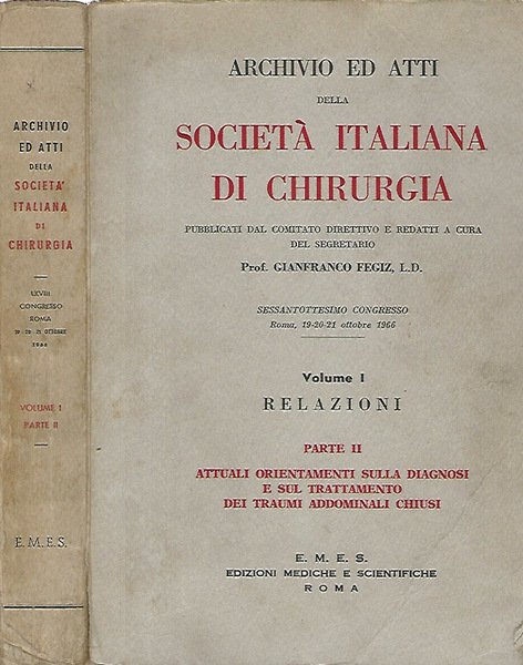 Archivio ed atti della Società Italiana Di Chirurgia vol. I … | Immagine principale