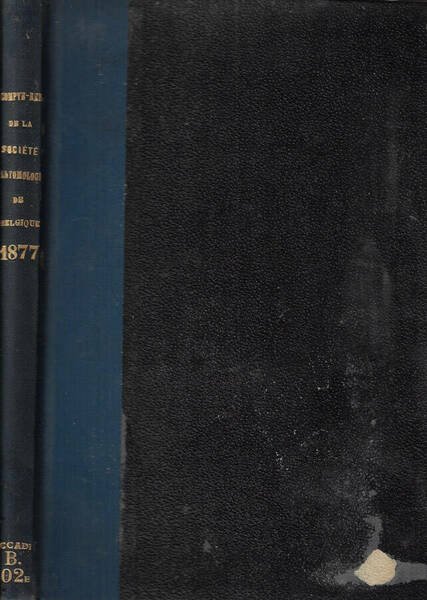 Sociétè entomologique de Belgique compte-rendu de l'assemblée mensuelle anno 1877