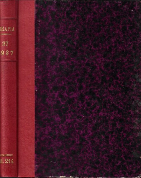 Terapia bollettino dell'Istituto sieroterapico milanese anno XXVII (1937) N. 211-222 | Immagine principale