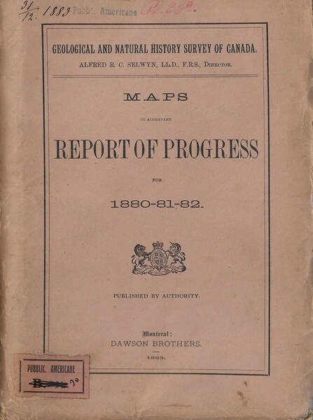 Maps to accompany report of progress for 1880-81-82 | Immagine principale