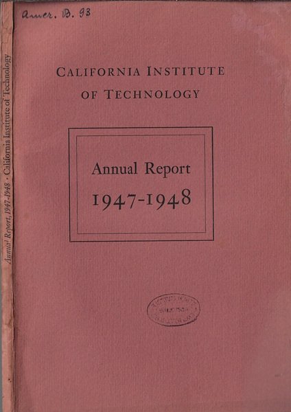 Annual Report 1947-1948 | Immagine principale