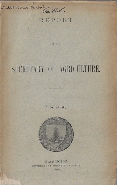 Report of the Secretary of agriculture 1898 | Immagine principale