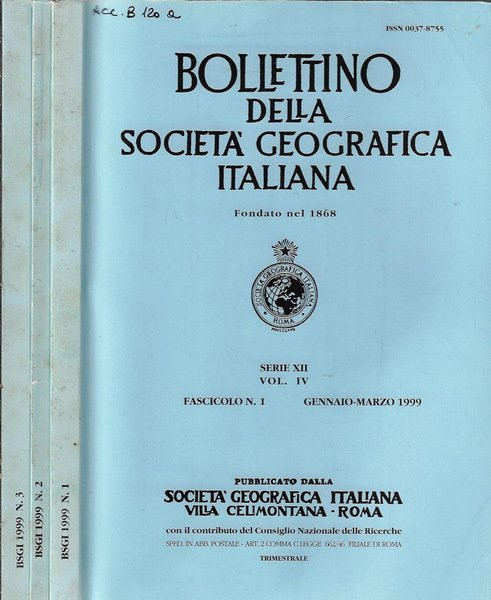 Bollettino della Società Geografica Italiana serie XII Vol. IV Fascicolo … | Immagine principale