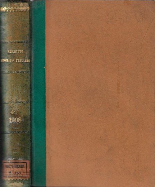 Archivio storico italiano V serie tomo XLI anno 1908 | Immagine principale