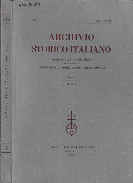 Archivio storico italiano anno 2000 Disp. I