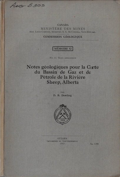 Notes géologiques pour la Carte du Bassin de Gaz et …