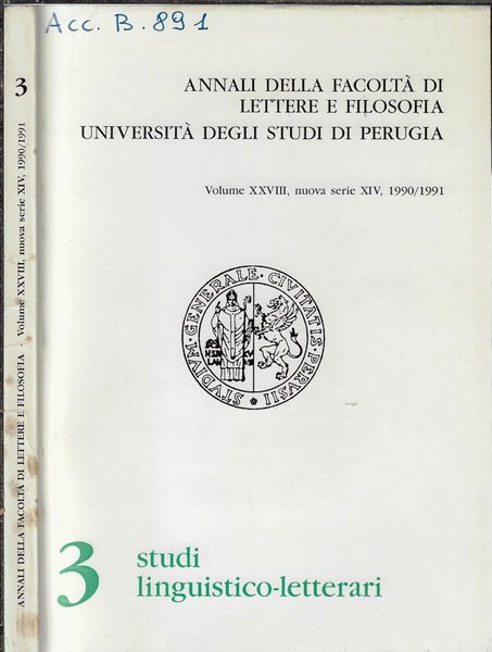 Annali della facoltà di lettere e filosofia Università degli studi … | Immagine principale