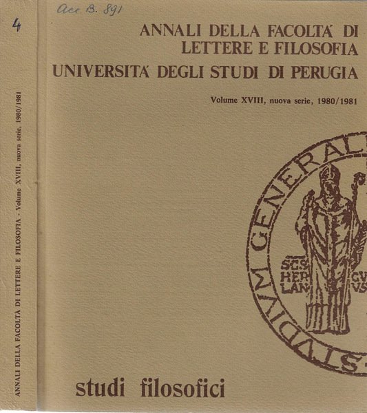 Annali della facoltà di lettere e filosofia Università degli studi … | Immagine principale