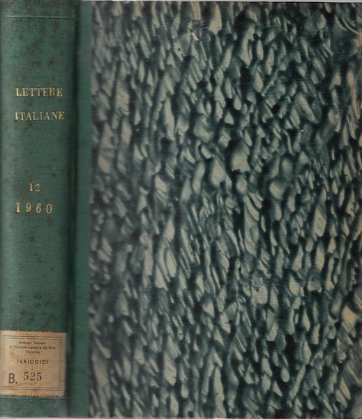 Lettere italiane anno 1960 (annata completa)