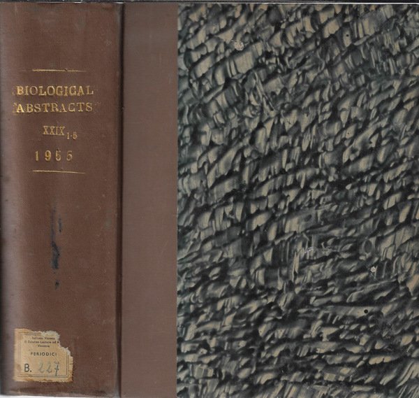 Biological Abstracts Vol 29 N. 1-5 1955