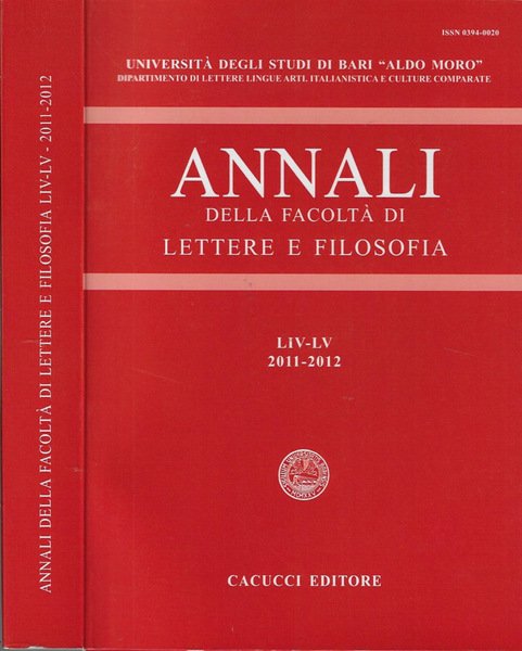 Università degli Studi di Bari annali della Facoltà di Lettere …