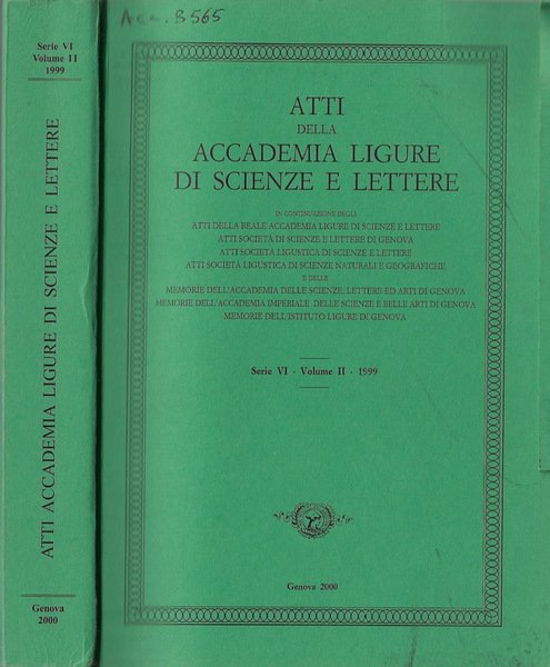 Atti della Accademia Ligure di scienze e lettere serie VI …