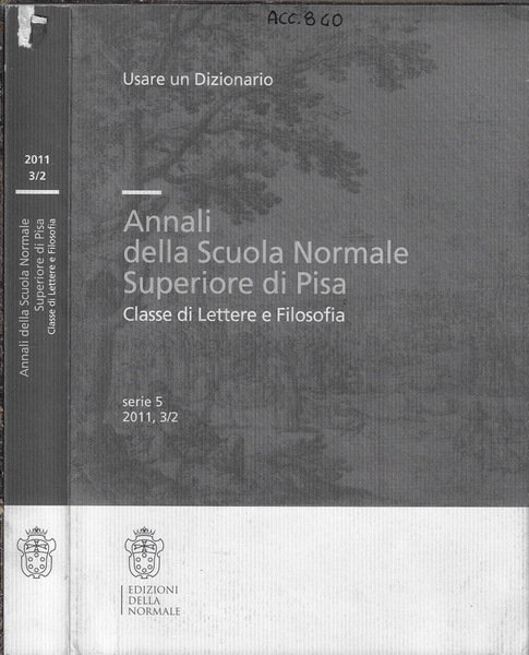 Annali della scuola normale superiore di Pisa serie 5 2011, …