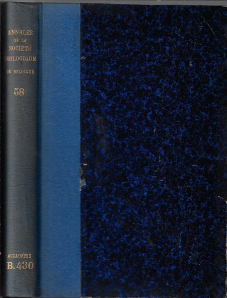 Annales de la Société Géologique de Belgique tome LVIII 1934-1935 | Immagine principale
