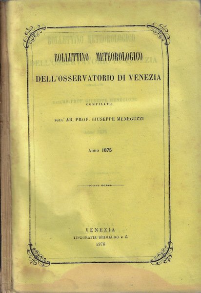 Bollettino meteorologico dell'osservatorio di Venezia anno 1875