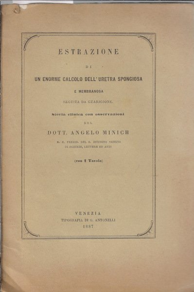 Estrazione di un enorme calcolo dell'uretra spongiosa e membranosa seguita …