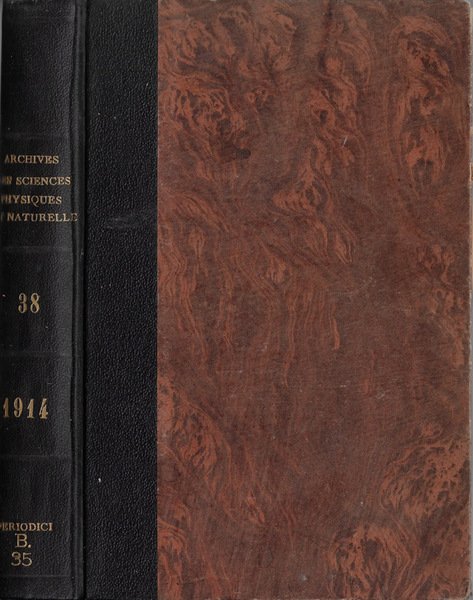 Archives des sciences physiques et naturelles tome XXXVIII 1914 | Immagine principale