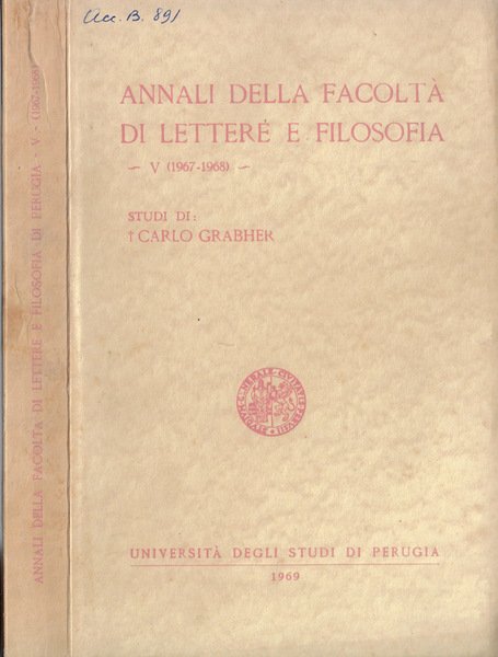 Università degli Studi di Perugia Annali della facoltà di lettere … | Immagine principale