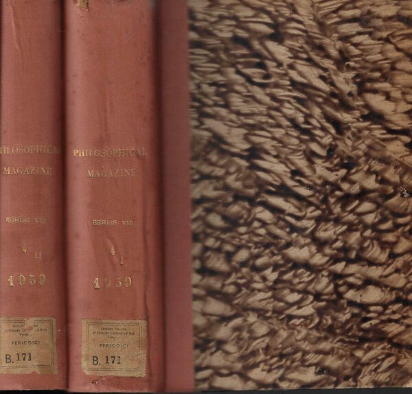 The philosophical magazine Vol. IV VIII series january december 1959