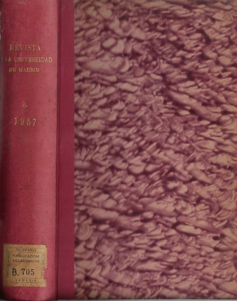 Revista de la universidad de Madrid Volumen VI 1957 | Immagine principale