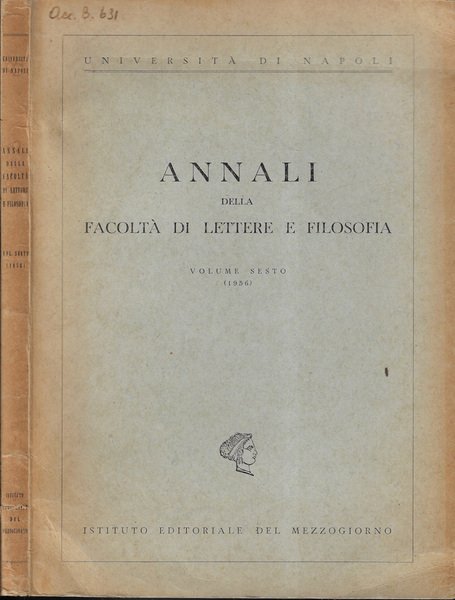 Università di Napoli Annali della facoltà di lettere e filosofia …