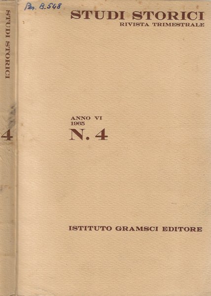 Studi storici anno VI 1965 N. 4