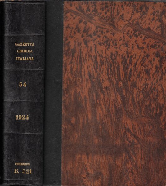 Gazzetta chimica italiana Vol. LIV 1924