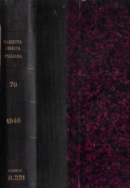 Gazzetta chimica italiana Vol. 70 1940