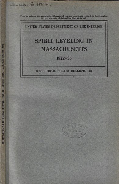 Spirit leveling in Massachusetts