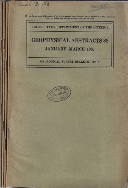 Geological survey bulletin 895 A, B, C, D