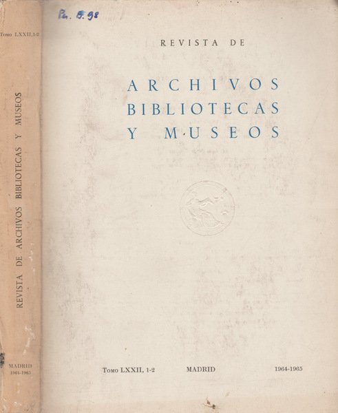 Revista de Archivos Bibliotecas y Museos | Immagine principale