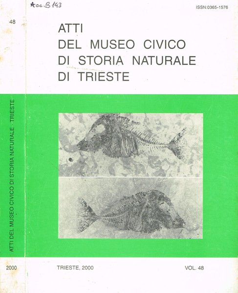 Atti del Museo Civico di storia naturale di Trieste vol.48, … | Immagine principale