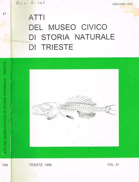 Atti del Museo Civico di storia naturale di Trieste vol.47, … | Immagine principale