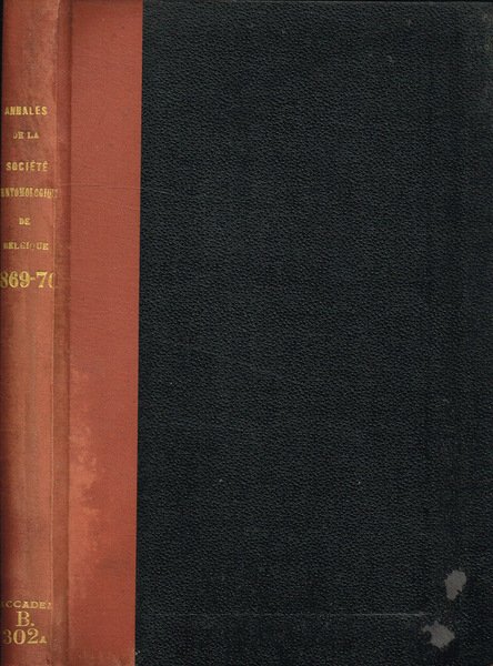 Annales de la société entomologique de belgique. Tome treizieme | Immagine principale