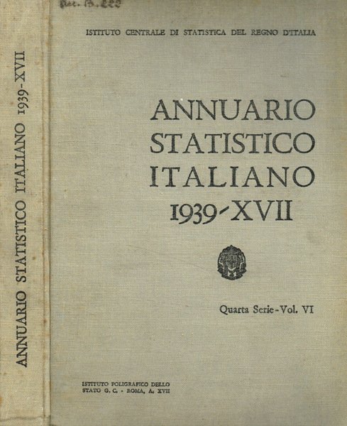 Annuario statistico italiano 1939