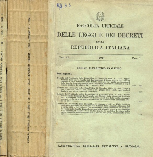Raccolta ufficiale delle Leggi e dei Decreti della Repubblica Italiana. …