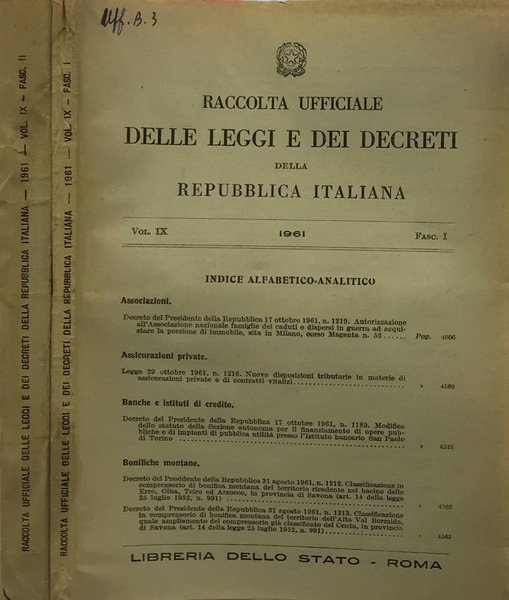 Raccolta ufficiale delle Leggi e dei Decreti della Repubblica Italiana. …