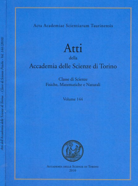 Atti della Accademia delle Scienze di Torino. Classe di scienze …