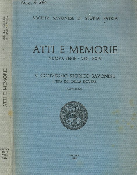 Atti e memorie. Nuova serie vol.XXIV, 1988