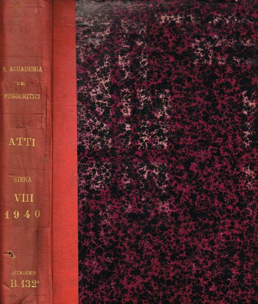 Atti della R.Accademia dei fisiocritici in Siena serie XI, vol.VIII … | Immagine principale