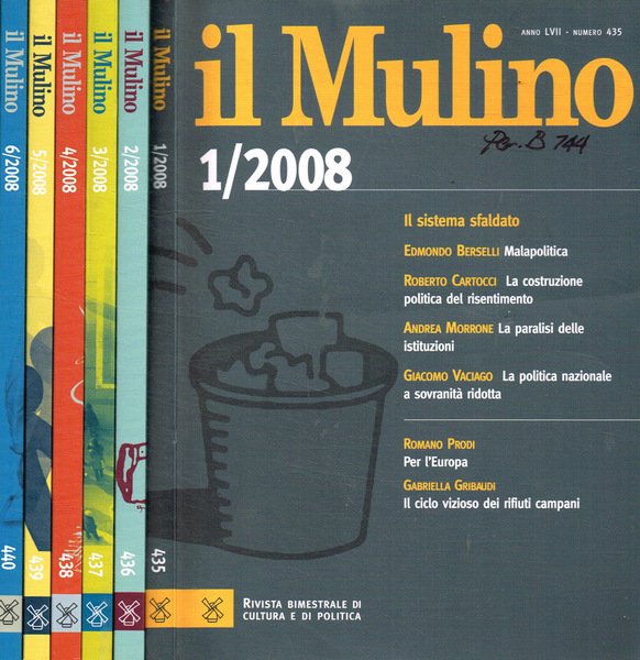 Il Mulino. Anno LVII, 2008