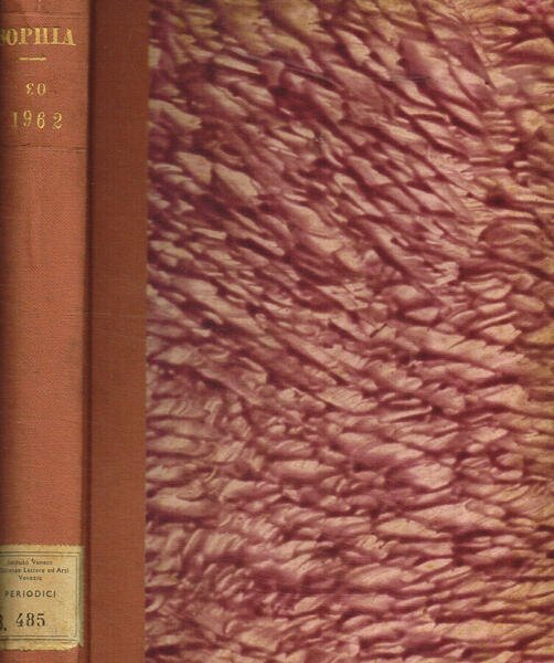 Sophia. Rassegna critica d filosofia e storia della filosofia. Anno XXX, 1962