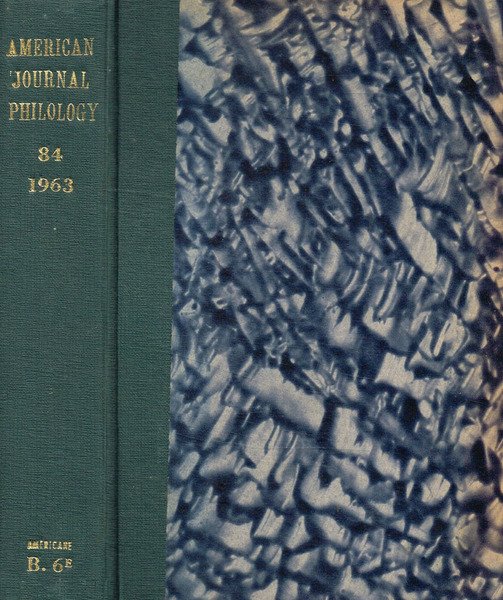 American journal of philology. Vol.LXXXIV, 1963 | Immagine principale