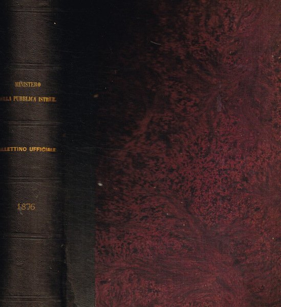 Ministero della pubblica istruzione. Bollettino Ufficiale. Anno 1876 | Immagine principale