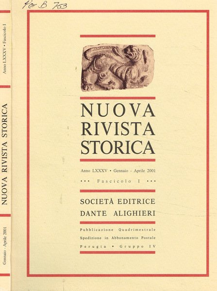 Nuova rivista storica. Anno LXXXV, fasc.I, gen/apr 2001 | Immagine principale