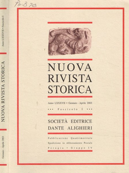 Nuova rivista storica. Anno LXXXII, fasc.I, gen/apr 2003 | Immagine principale